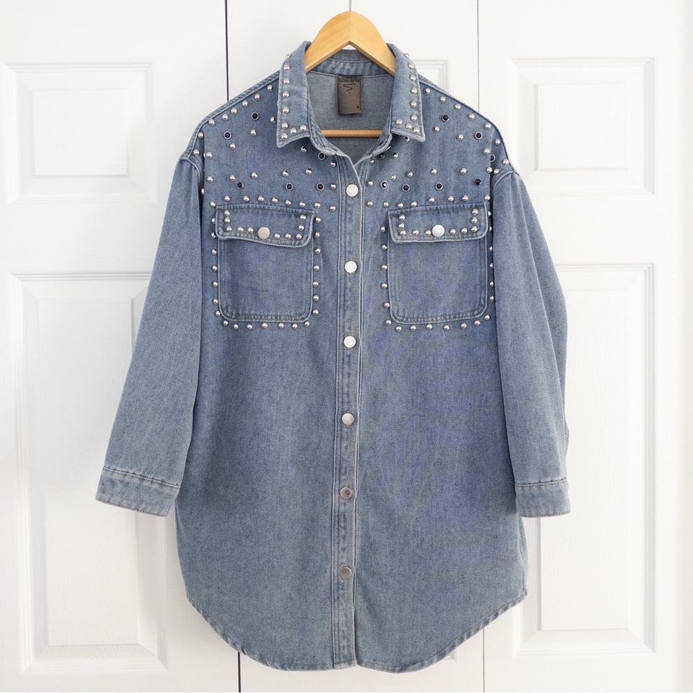 Fashion Concepts Denim Shirt Studded Women’s Medium